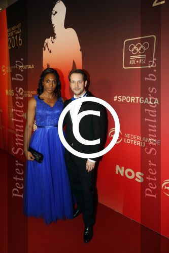 Amsterdam 21 december 2016
Sportman en sportvrouw van het jaar verkiezing tijdens het sportgala in de RAI.
Annicka v Emden en partner