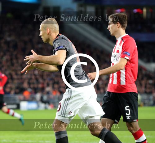 Eindhoven, 1 November 2016
4e wedstrijd voorronde Champions Leaugue seizoen 2016/2017
PSV-Bayern Munchen, eindstand 1-2
Arjen Robben