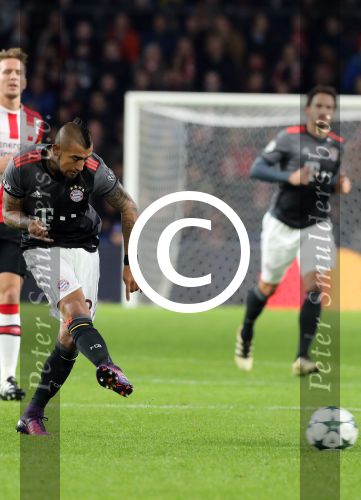 Eindhoven, 1 November 2016
4e wedstrijd voorronde Champions Leaugue seizoen 2016/2017
PSV-Bayern Munchen, eindstand 1-2
Arturo Vidal