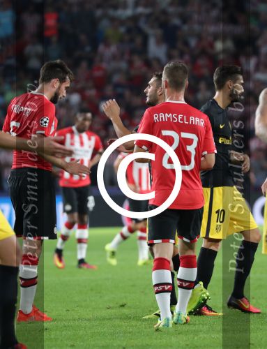 Eindhoven, 13 September 2016
PSV-Atletico Madrid, eindstand 0-1 
Eerste wedstrijd voorronde CL Seizoen 2016-2017
Bart Ramselaar