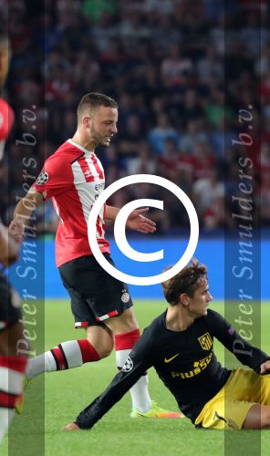Eindhoven, 13 September 2016
PSV-Atletico Madrid, eindstand 0-1 
Eerste wedstrijd voorronde CL Seizoen 2016-2017
Bart Ramselaar en Antoine Griezmann