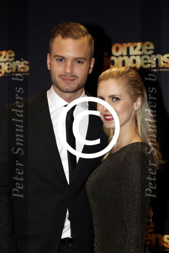 Amsterdam 19 december 2016 
Premiere onze Jongens in Tuschinski. Jim  Bakkum met zijn vrouw Bettina Holwerda