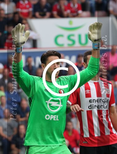 Eindhoven, 18 September 2016 PSV-Feyenoord, eindstand 0-1 Kompetitie Seizoen 2016-2017.