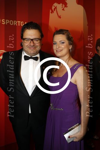 Amsterdam 21 december 2016
Sportman en sportvrouw van het jaar verkiezing tijdens het sportgala in de RAI.
Danny Nelissen met partner Rachel