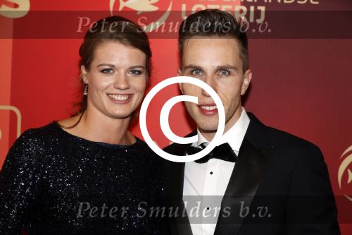 Amsterdam 21 december 2016
Sportman en sportvrouw van het jaar verkiezing tijdens het sportgala in de RAI. Daphne Schippers met vriend Nicky Romero