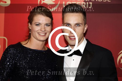 Amsterdam 21 december 2016
Sportman en sportvrouw van het jaar verkiezing tijdens het sportgala in de RAI. Daphne Schippers met vriend Nicky Romero