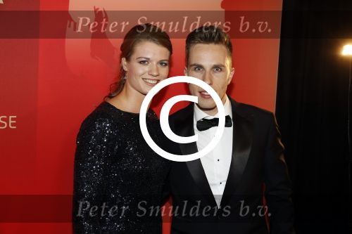 Amsterdam 21 december 2016
Sportman en sportvrouw van het jaar verkiezing tijdens het sportgala in de RAI. Daphne Schippers met vriend Nicky Romero