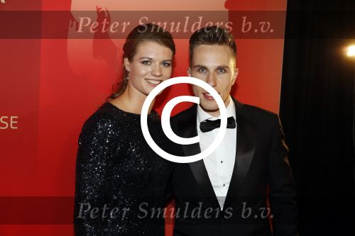 Amsterdam 21 december 2016
Sportman en sportvrouw van het jaar verkiezing tijdens het sportgala in de RAI. Daphne Schippers met vriend Nicky Romero