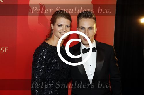 Amsterdam 21 december 2016
Sportman en sportvrouw van het jaar verkiezing tijdens het sportgala in de RAI. Daphne Schippers met vriend Nicky Romero