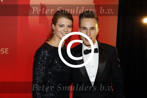 Amsterdam 21 december 2016
Sportman en sportvrouw van het jaar verkiezing tijdens het sportgala in de RAI. Daphne Schippers met vriend Nicky Romero
