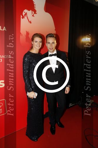 Amsterdam 21 december 2016
Sportman en sportvrouw van het jaar verkiezing tijdens het sportgala in de RAI. Daphne Schippers met vriend Nicky Romero