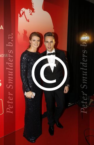 Amsterdam 21 december 2016
Sportman en sportvrouw van het jaar verkiezing tijdens het sportgala in de RAI. Daphne Schippers met vriend Nicky Romero