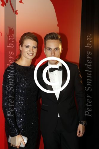 Amsterdam 21 december 2016
Sportman en sportvrouw van het jaar verkiezing tijdens het sportgala in de RAI. Daphne Schippers met vriend Nicky Romero