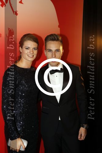 Amsterdam 21 december 2016
Sportman en sportvrouw van het jaar verkiezing tijdens het sportgala in de RAI. Daphne Schippers met vriend Nicky Romero