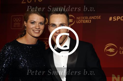 Amsterdam 21 december 2016
Sportman en sportvrouw van het jaar verkiezing tijdens het sportgala in de RAI. Daphne Schippers met vriend Nicky Romero