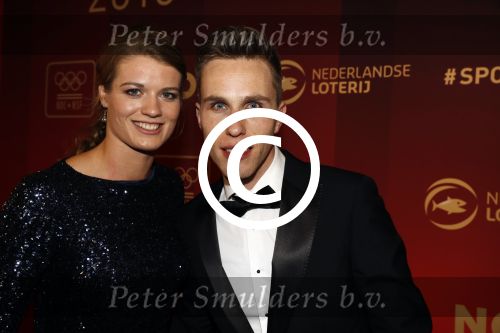 Amsterdam 21 december 2016
Sportman en sportvrouw van het jaar verkiezing tijdens het sportgala in de RAI. Daphne Schippers met vriend Nicky Romero
