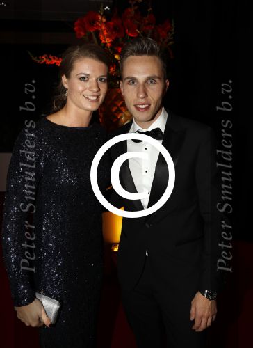 Amsterdam 21 december 2016
Sportman en sportvrouw van het jaar verkiezing tijdens het sportgala in de RAI. Daphne Schippers met vriend Nicky Romero