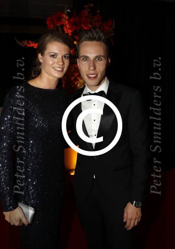 Amsterdam 21 december 2016
Sportman en sportvrouw van het jaar verkiezing tijdens het sportgala in de RAI. Daphne Schippers met vriend Nicky Romero