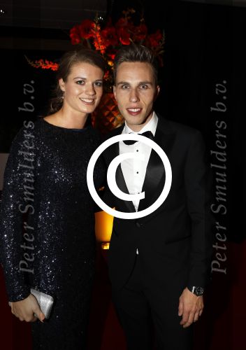Amsterdam 21 december 2016
Sportman en sportvrouw van het jaar verkiezing tijdens het sportgala in de RAI. Daphne Schippers met vriend Nicky Romero