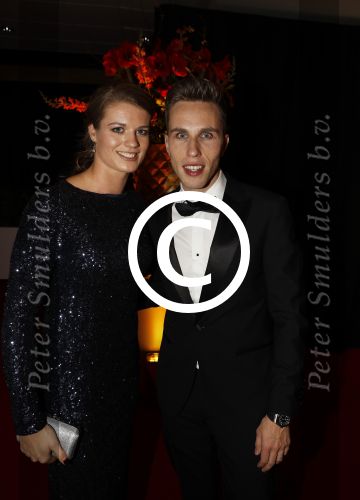 Amsterdam 21 december 2016
Sportman en sportvrouw van het jaar verkiezing tijdens het sportgala in de RAI. Daphne Schippers met vriend Nicky Romero