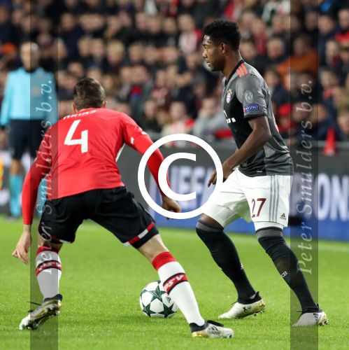 Eindhoven, 1 November 2016
4e wedstrijd voorronde Champions Leaugue seizoen 2016/2017
PSV-Bayern Munchen, eindstand 1-2
David Alaba