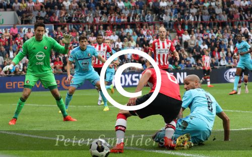 Eindhoven, 18 September 2016 PSV-Feyenoord, eindstand 0-1 Kompetitie Seizoen 2016-2017.
Davy Propper