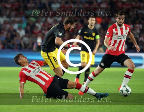 Eindhoven, 13 September 2016
PSV-Atletico Madrid, eindstand 0-1 
Eerste wedstrijd voorronde CL Seizoen 2016-2017
Davy Propper en Hector Moreno