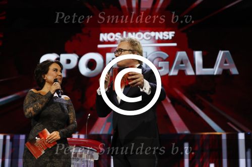 Amsterdam 21 december 2016
Sportman en sportvrouw van het jaar verkiezing tijdens het sportgala in de RAI. Dione de Graaff met Tom Egbers