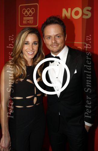 Amsterdam 21 december 2016
Sportman en sportvrouw van het jaar verkiezing tijdens het sportgala in de RAI. Ellen Hoog met haar verloofde Kelvin de Lang