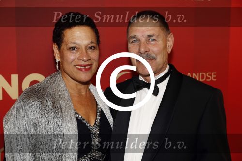 Amsterdam 21 december 2016
Sportman en sportvrouw van het jaar verkiezing tijdens het sportgala in de RAI.
Enith Brigitha met haar man
