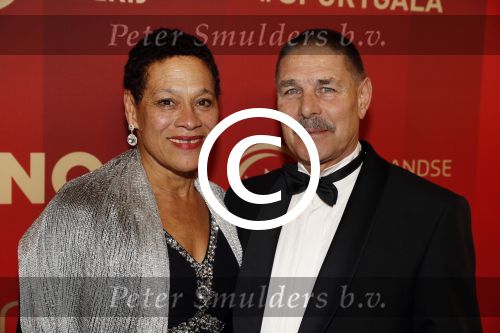 Amsterdam 21 december 2016
Sportman en sportvrouw van het jaar verkiezing tijdens het sportgala in de RAI.
Enith Brigitha met haar man