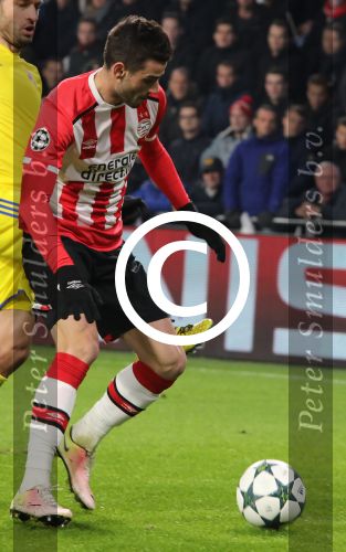 Eindhoven, 18 September 2016 PSV-Feyenoord, eindstand 0-1 Kompetitie Seizoen 2016-2017.
Gaston Pereiro