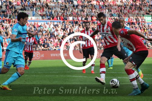Eindhoven, 18 September 2016 PSV-Feyenoord, eindstand 0-1 Kompetitie Seizoen 2016-2017.
Gaston Pereiro