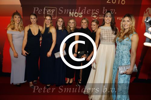 Amsterdam 21 december 2016
Sportman en sportvrouw van het jaar verkiezing tijdens het sportgala in de RAI. Handbaldames ploeg