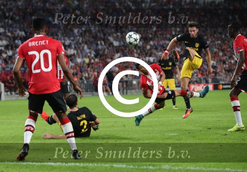 Eindhoven, 13 September 2016
PSV-Atletico Madrid, eindstand 0-1 
Eerste wedstrijd voorronde CL Seizoen 2016-2017
Hector Moreno en Saul Niguez scoort 0-1