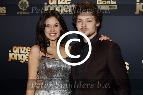 Amsterdam 19 december 2016 
Premiere onze Jongens in Tuschinski. Holly Brood met Soy Kroon