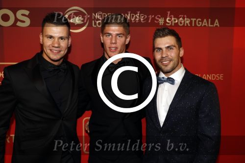 Amsterdam 21 december 2016
Sportman en sportvrouw van het jaar verkiezing tijdens het sportgala in de RAI.
Jelle v Gorkum Niek Kimmann en Twan v Gendt