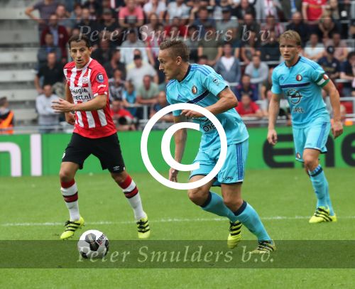 Eindhoven, 18 September 2016 PSV-Feyenoord, eindstand 0-1 Kompetitie Seizoen 2016-2017.
Jens Toornstra