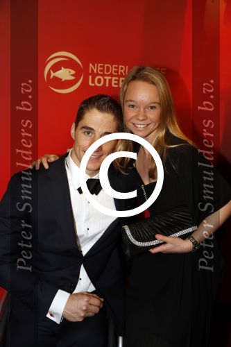 Amsterdam 21 december 2016
Sportman en sportvrouw van het jaar verkiezing tijdens het sportgala in de RAI.
Jetze Plat en partner