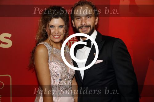 Amsterdam 21 december 2016
Sportman en sportvrouw van het jaar verkiezing tijdens het sportgala in de RAI. Joost Luiten met zijn vriendin