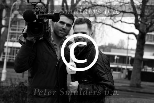 Amsterdam 14 december 2016
Verslaggever Marius Looijmans met cameraman Kees Aantjes van SBS6