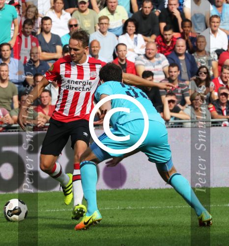 Eindhoven, 18 September 2016 PSV-Feyenoord, eindstand 0-1 Kompetitie Seizoen 2016-2017.
Luuk de Jong