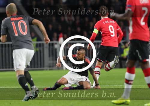 Eindhoven, 1 November 2016
4e wedstrijd voorronde Champions Leaugue seizoen 2016/2017
PSV-Bayern Munchen, eindstand 1-2
Luuk de Jong en Arturo Vidal