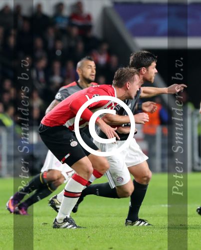 Eindhoven, 1 November 2016
4e wedstrijd voorronde Champions Leaugue seizoen 2016/2017
PSV-Bayern Munchen, eindstand 1-2
Luuk de Jong en Xabi Alonso