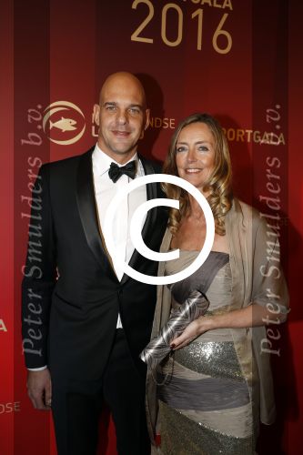 Amsterdam 21 december 2016
Sportman en sportvrouw van het jaar verkiezing tijdens het sportgala in de RAI.
Marcel Wouda met partner