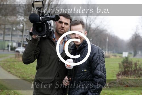 Amsterdam 14 december 2016
Verslaggever Marius Looijmans met cameraman Kees Aantjes van SBS6