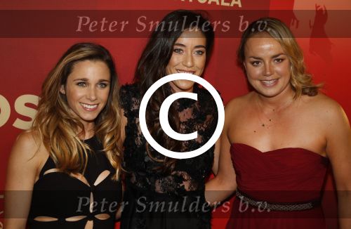 Amsterdam 21 december 2016
Sportman en sportvrouw van het jaar verkiezing tijdens het sportgala in de RAI. Ellen Hoog Naomi v As en Maartje Paumen