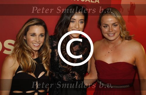 Amsterdam 21 december 2016
Sportman en sportvrouw van het jaar verkiezing tijdens het sportgala in de RAI. Ellen Hoog Naomi v As en Maartje Paumen