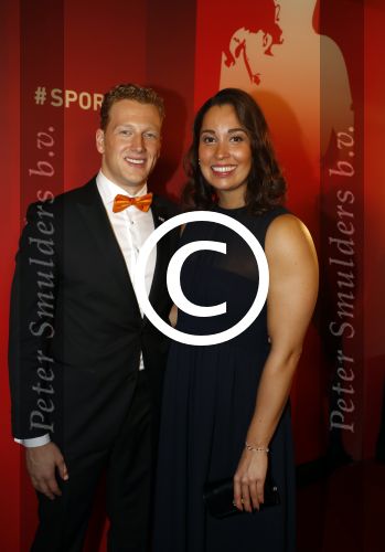 Amsterdam 21 december 2016
Sportman en sportvrouw van het jaar verkiezing tijdens het sportgala in de RAI.
Ranomi Kromowidjojo en partner Ferry Weertman