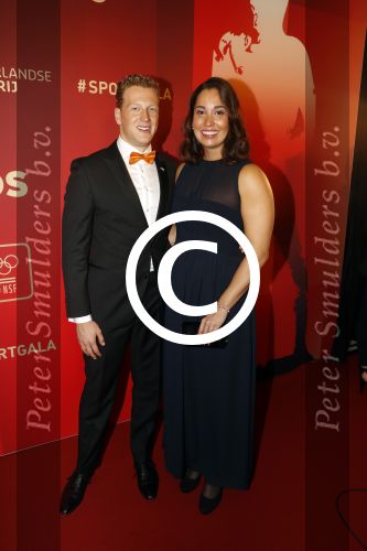 Amsterdam 21 december 2016
Sportman en sportvrouw van het jaar verkiezing tijdens het sportgala in de RAI.
Ranomi Kromowidjojo en partner Ferry Weertman